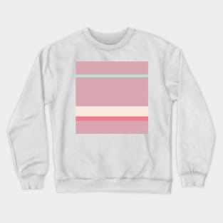 A unique pattern of Faded Pink, Powder Blue, Misty Rose and Carnation stripes. Crewneck Sweatshirt